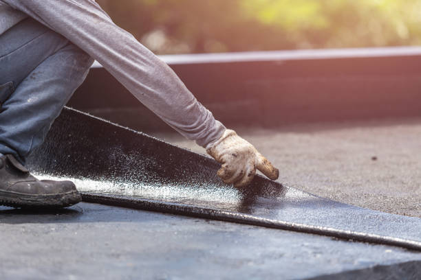 Professional Exterior Waterproofing technician working in Coloma, MI
